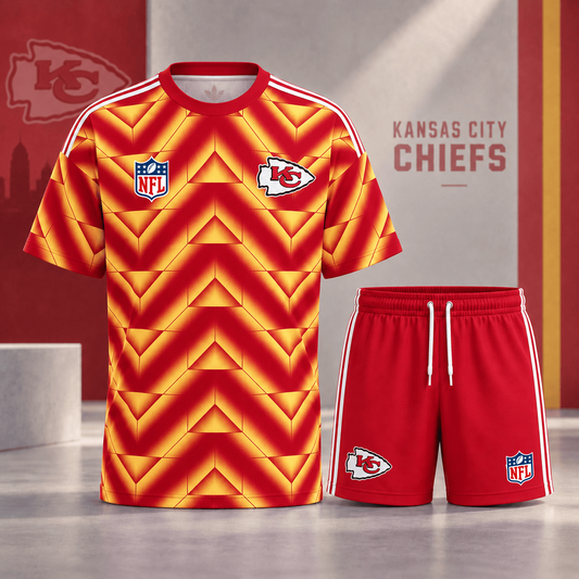 Premium NFL x KCC Geometric Performance Shirt & Shorts Set