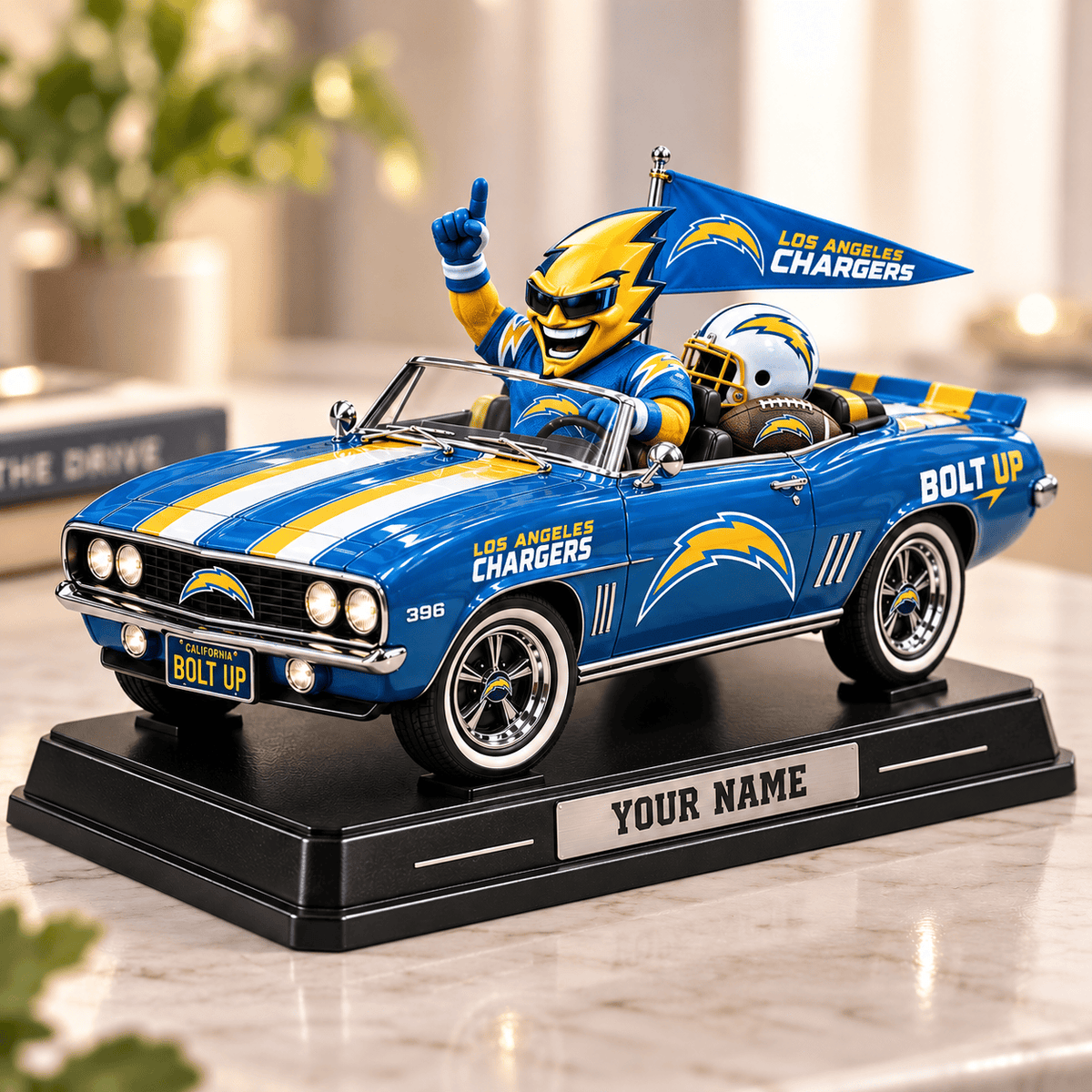 Premium NFL x LAC Car Personalized Name Acrylic Block Plaque