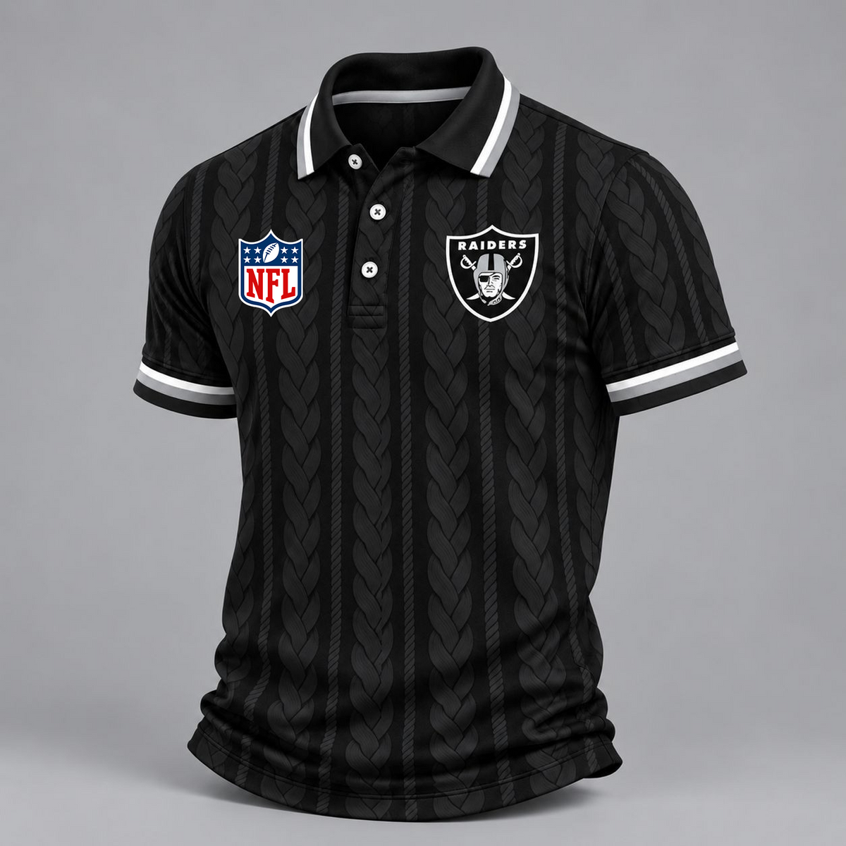 Premium NFL x LVR Retro Football Fan Short Sleeve Apparel Polo Shirt