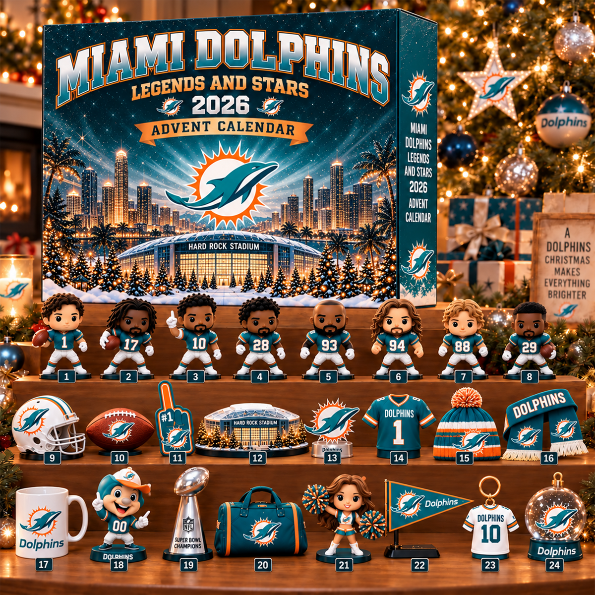 Premium NFL x MIA Christmas Stadium Advent Calendar