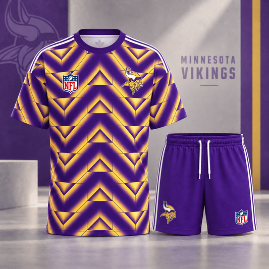 Premium NFL x MIN Geometric Performance Shirt & Shorts Set