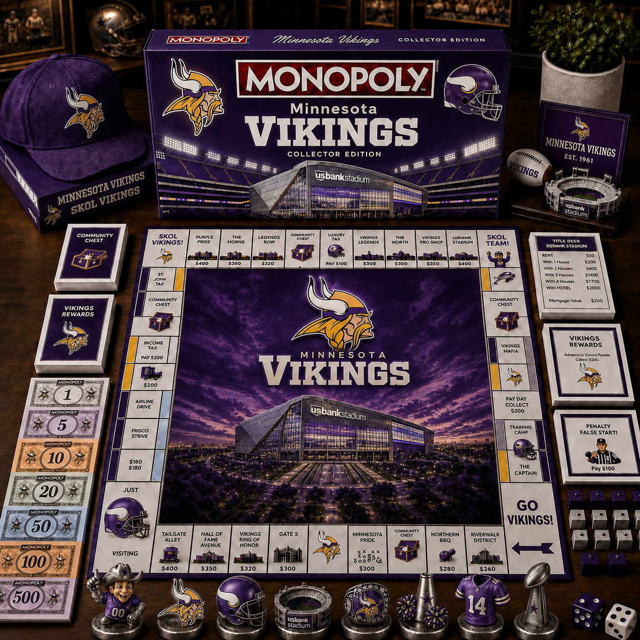 Premium NFL x MIN Monopoly Collector’s Edition Board Game