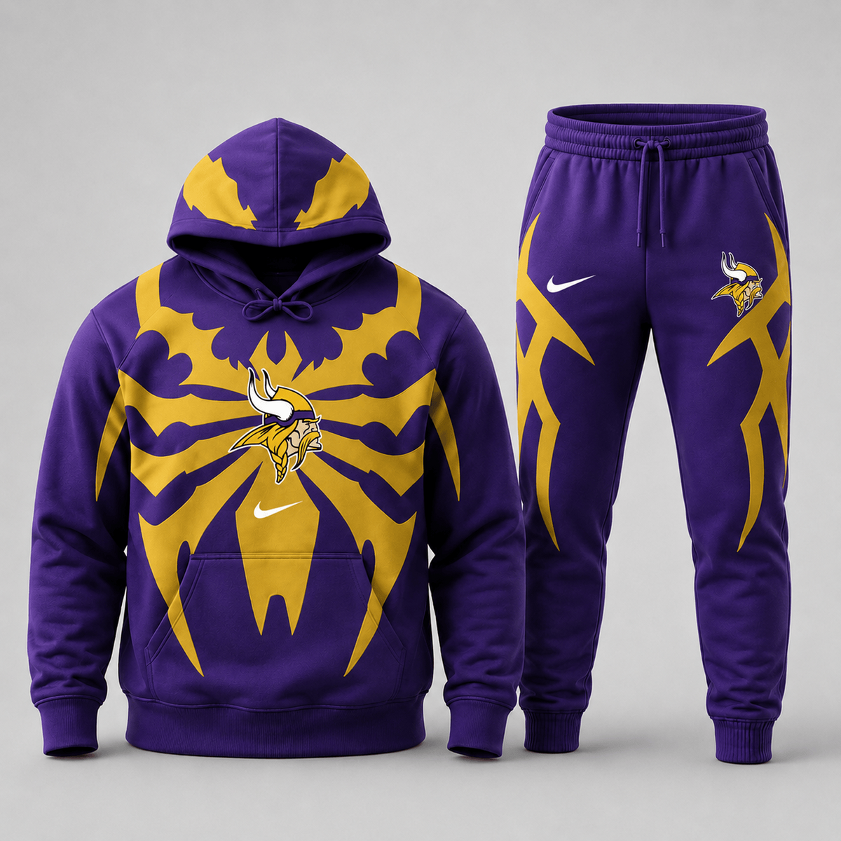 Premium NFL x MIN Spider Web Graphic Hoodie & Jogger Pants Set