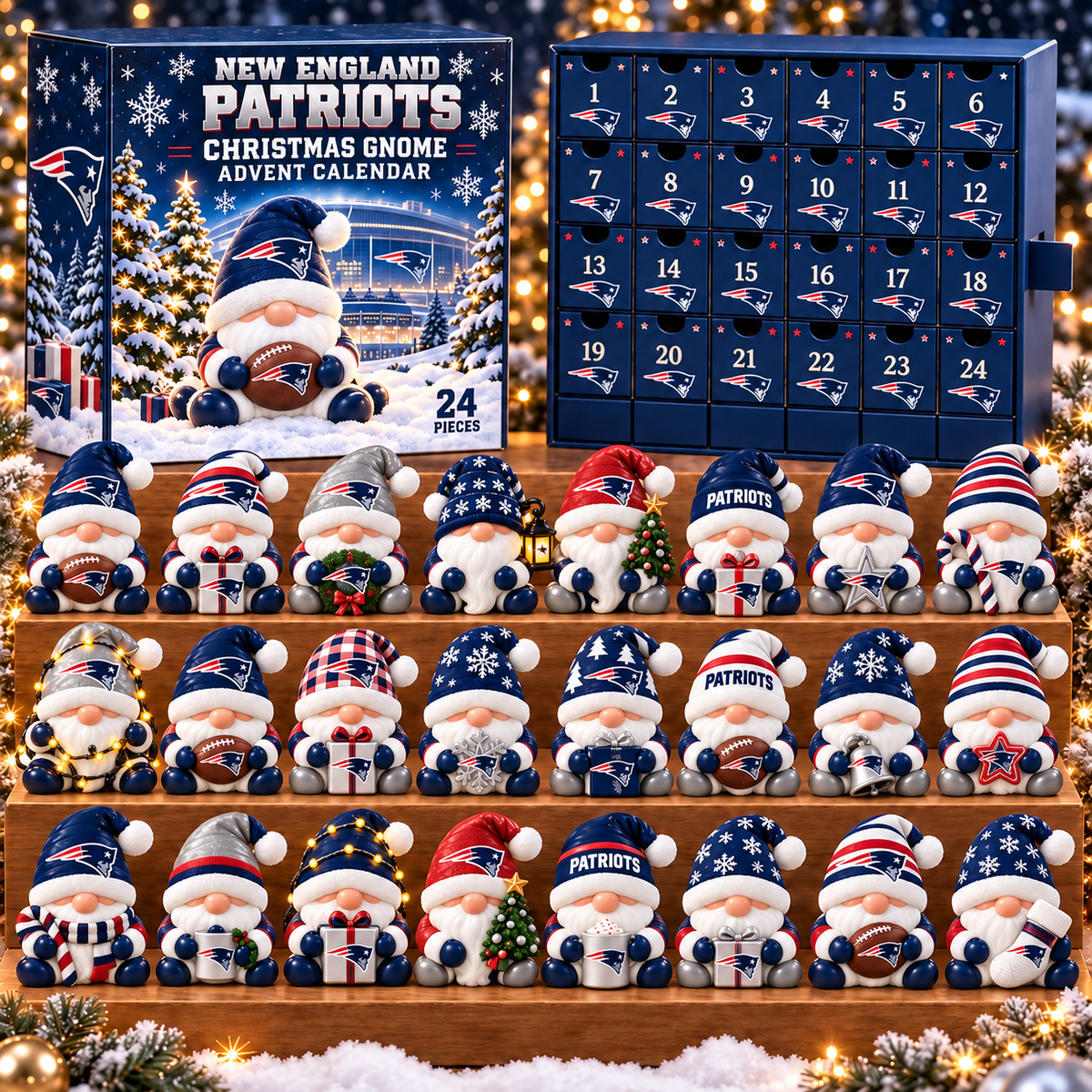 Premium NFL x NE Christmas Gnome Advent Calendar