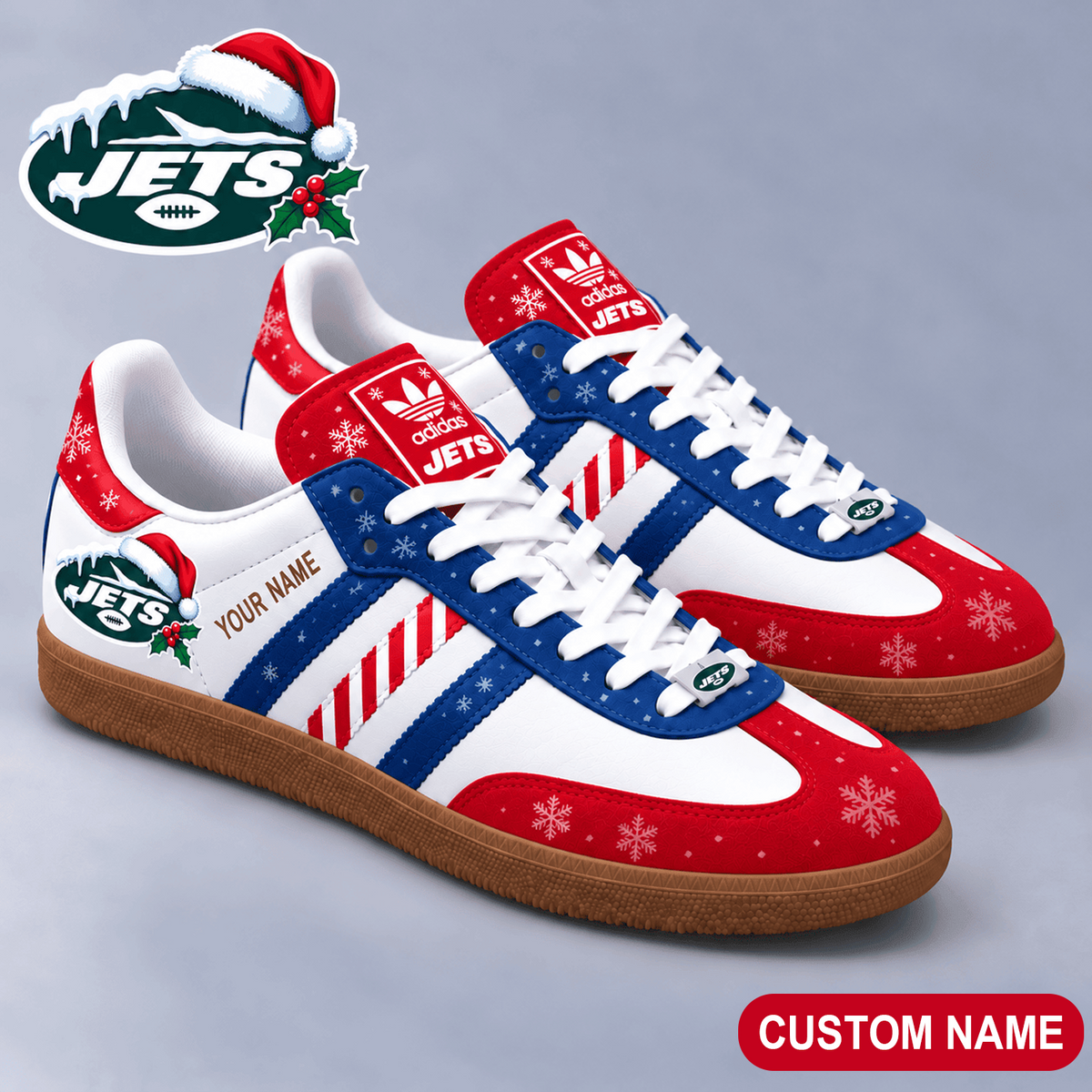 Premium NFL x NYJ Merry Stripes Samba Shoes