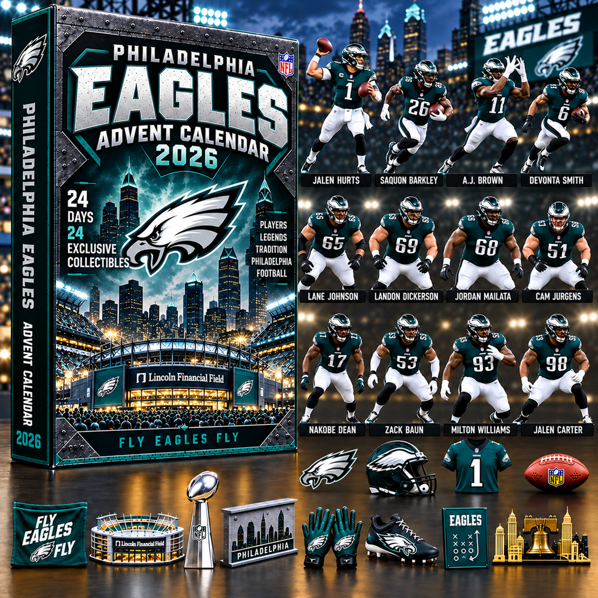 Premium NFL x PHI 24 Days Legend Advent Calendar