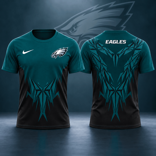 Premium NFL x PHI Football Club Tribal Graphic T-Shirt Fan Sports Apparel