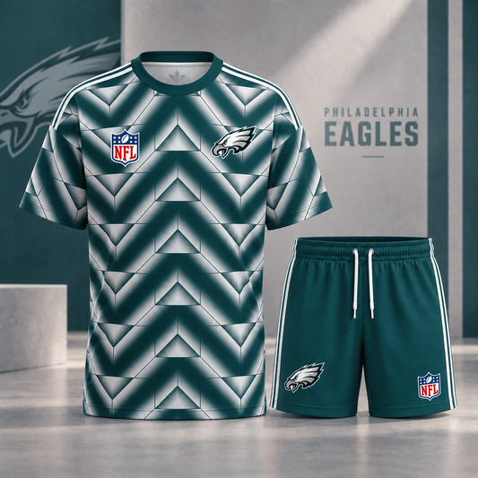 Premium NFL x PHI Geometric Performance Shirt & Shorts Set