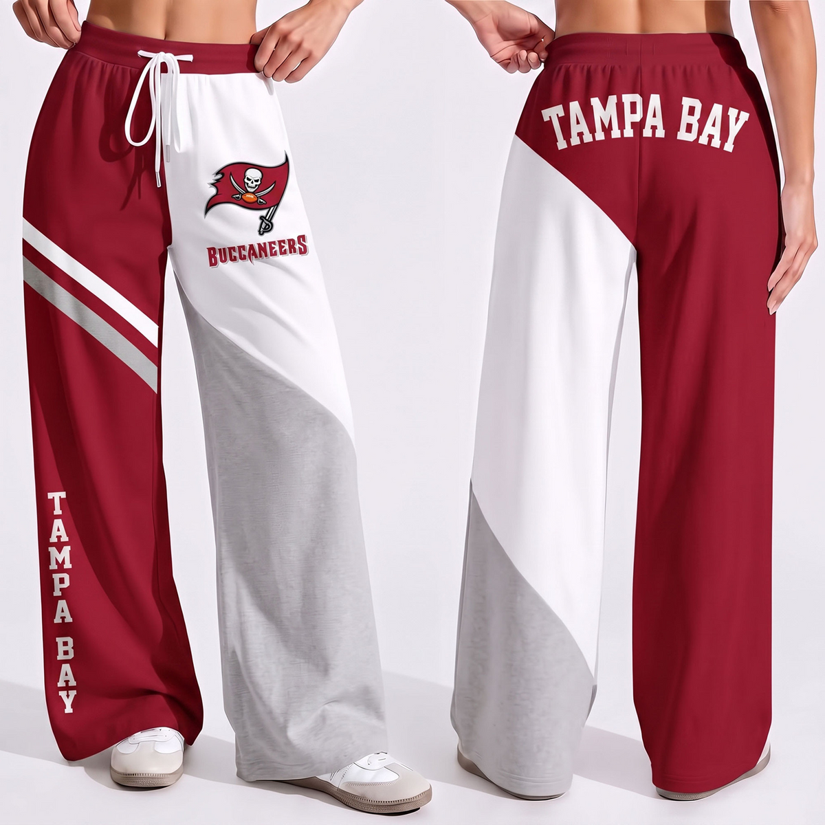 Premium NFL x TB Game Day Color Block Wide Leg Pants