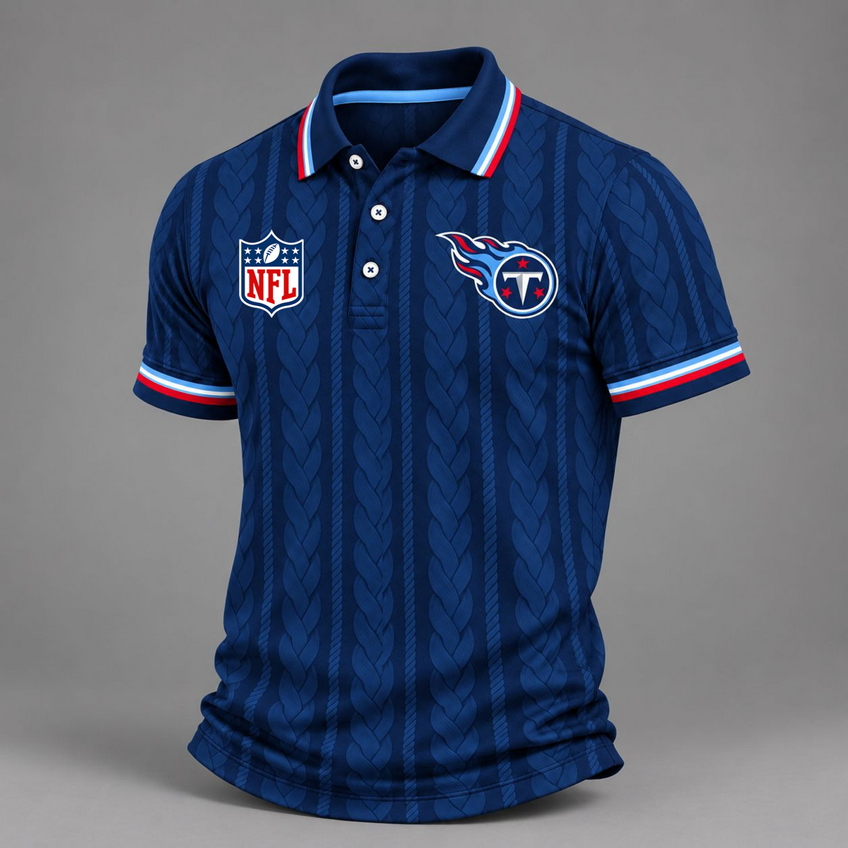 Premium NFL x TEN Retro Football Fan Short Sleeve Apparel Polo Shirt