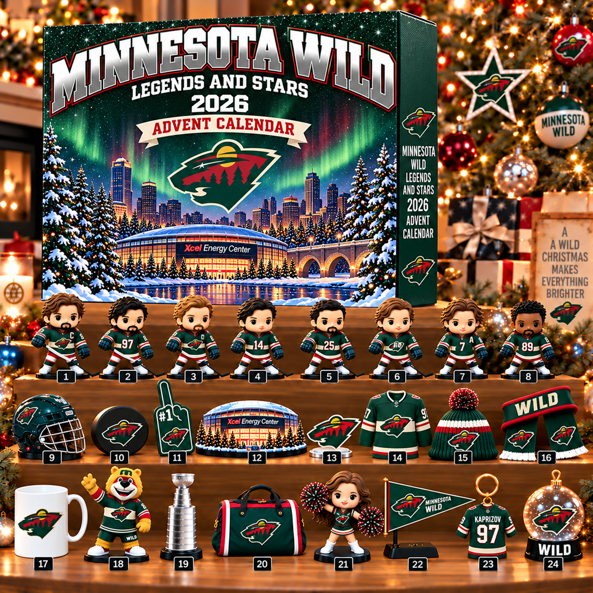 Premium NHL x MIN Christmas Stadium Advent Calendar HLP HLPHUONG 231026