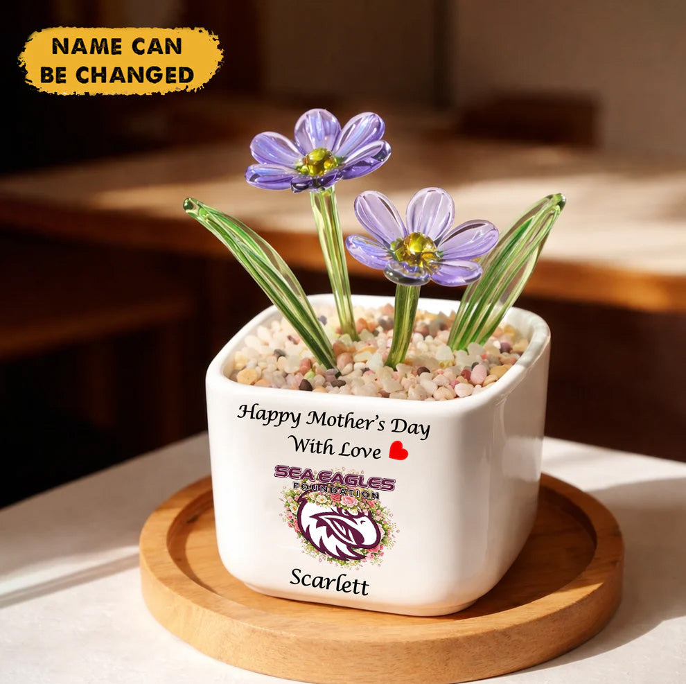 Premium NRL  X MWSE Birth Flowers Of April Glass Pot For Mother NDT NTN