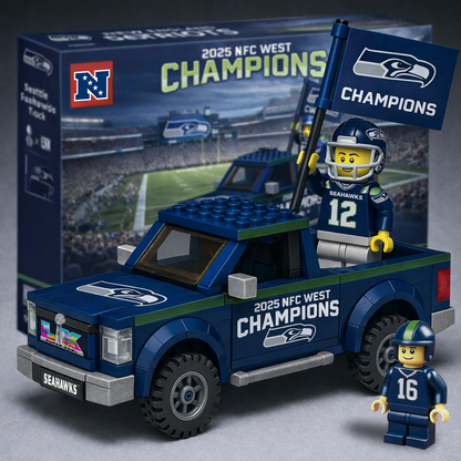 SEA x NFL Champions Building Blocks Truck Toy Set DatND DVT