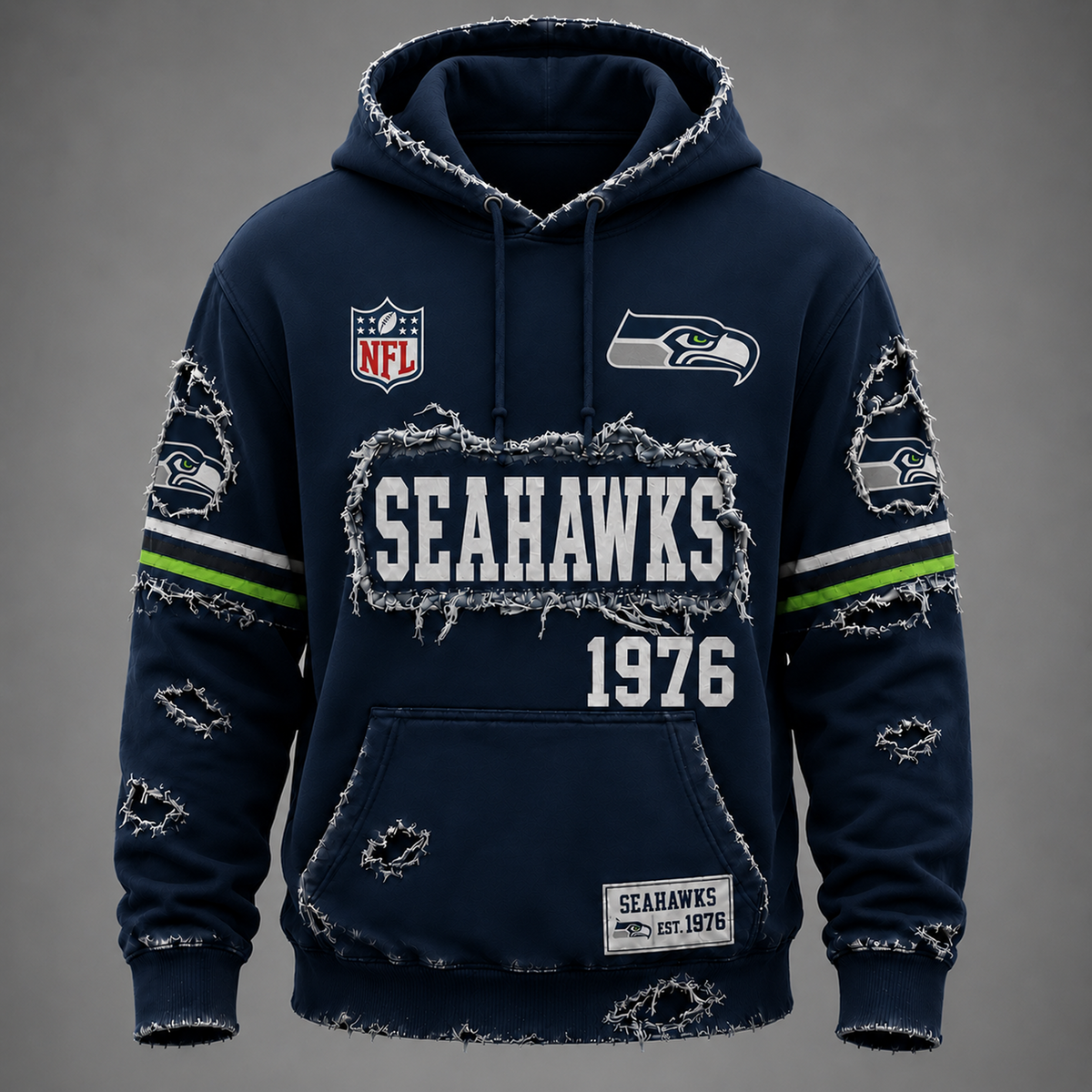SEA x NFL LUXURY V-Neck T-Shirt 3005 DatND DVT