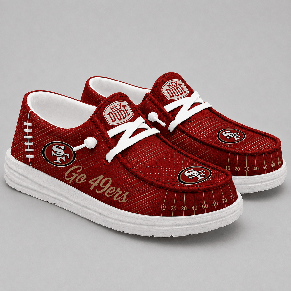 SF Premium NFL Football Field Fan Loafer Shoes