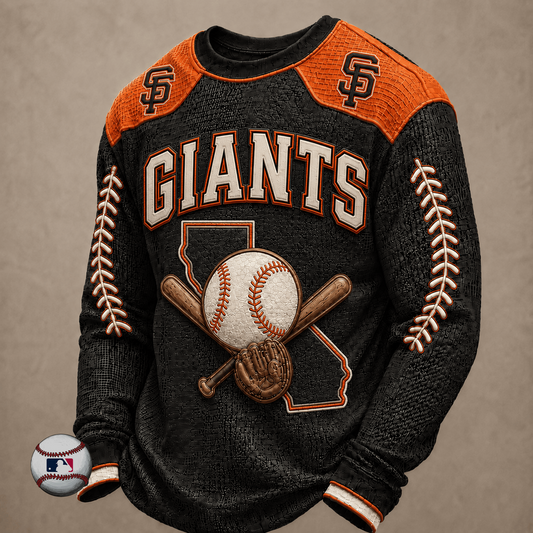 SF x MLB Baseball Team Embroidered Crewneck Sweatshirt