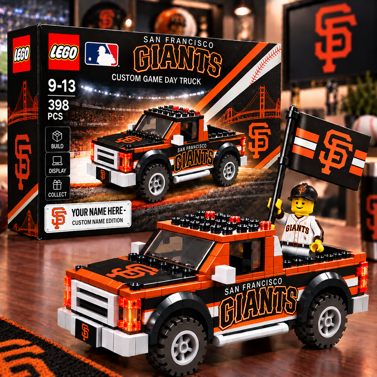 SF x MLB Building Blocks Truck Toy Set V2