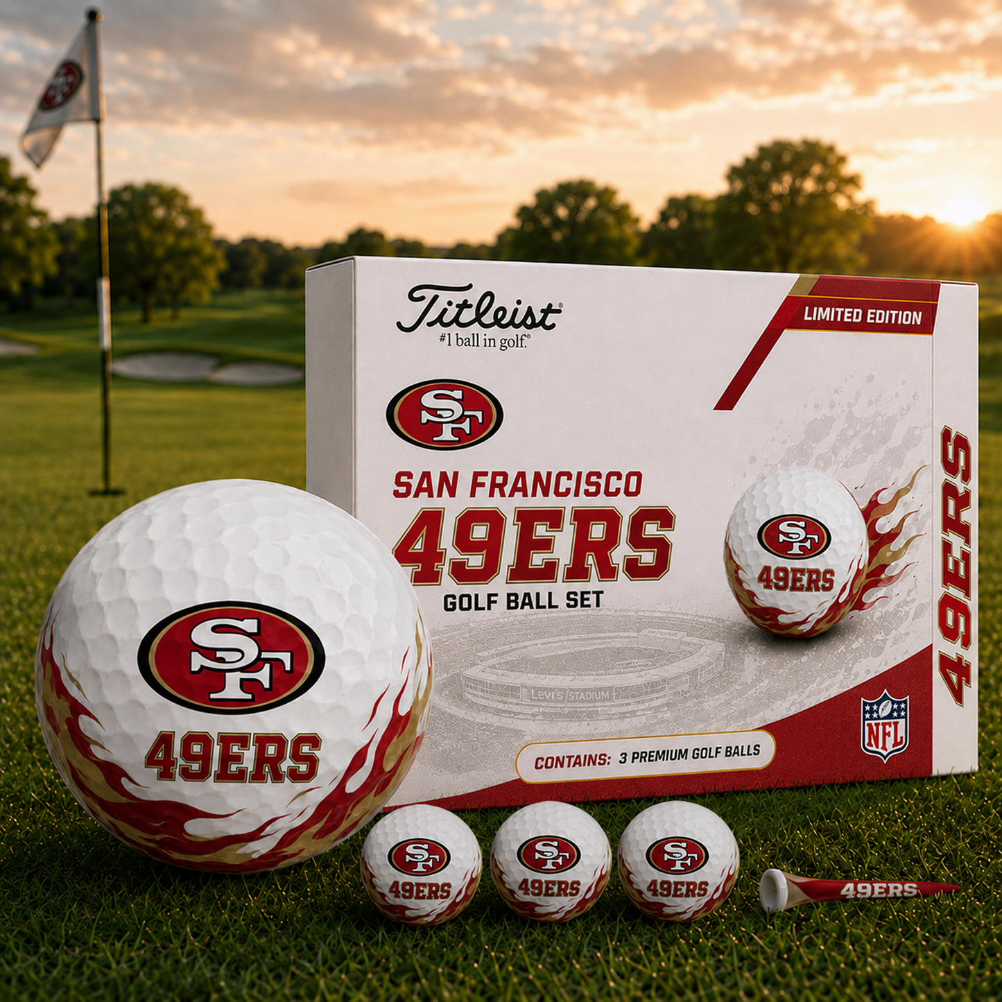 SF x NFL Inspired Golf Ball Set – 3 Premium Golf Balls