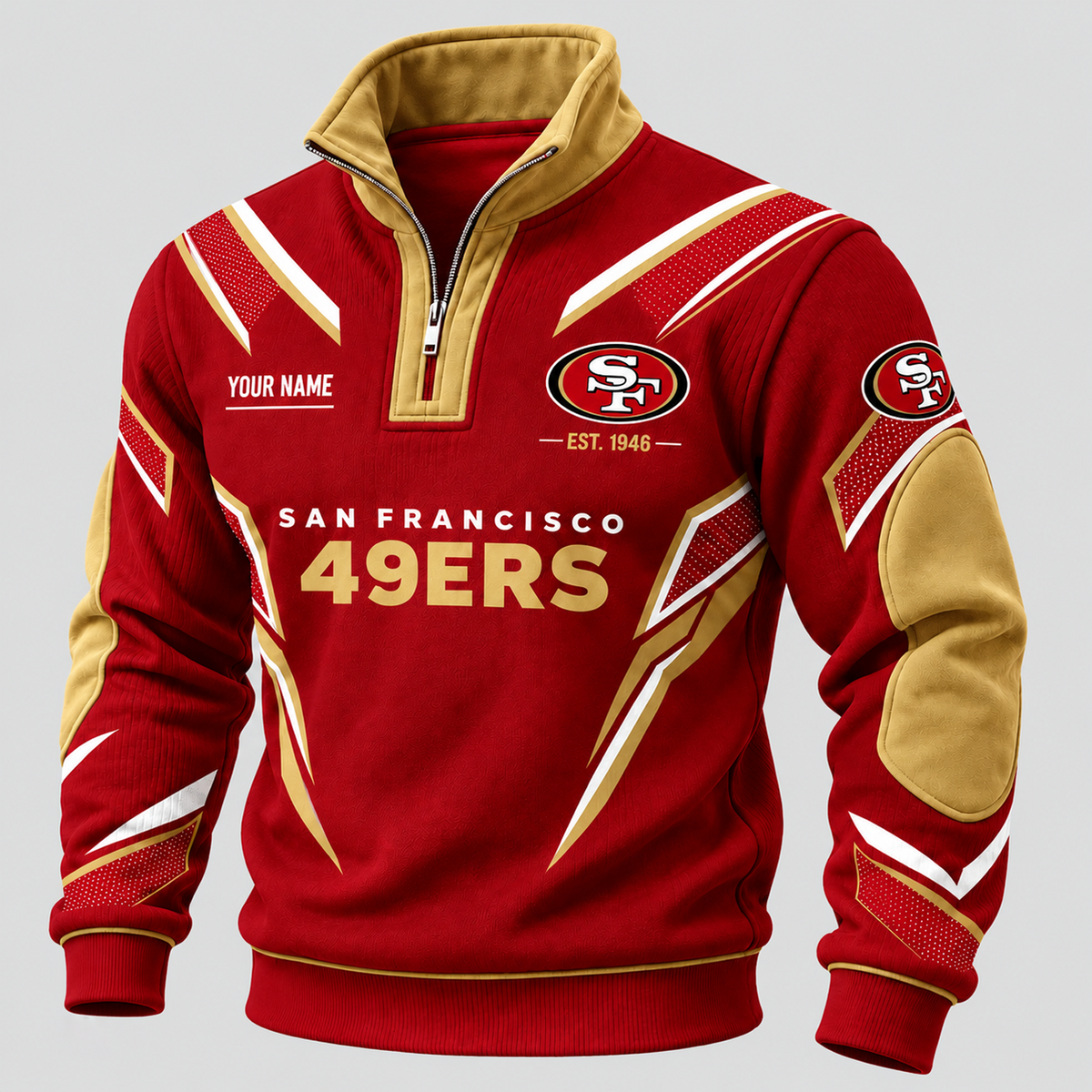 SF x NFL Personalized Quarter Zip Sweatshirt