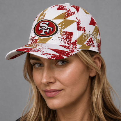 SF49 Premium NFL Sports Fan Geometric Pattern Baseball Cap