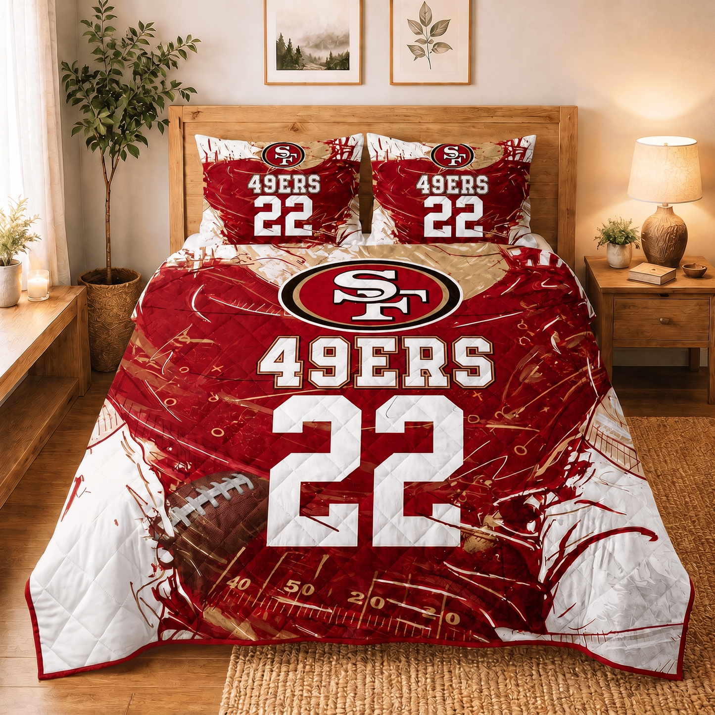 SF49 x NFL Premium Bedding Sets Personalized Gift For Fan