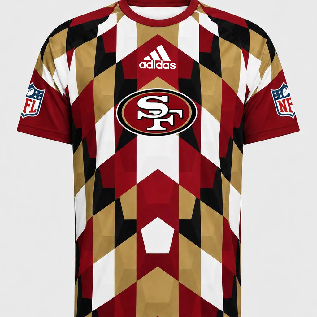 SF49 x NFL Premium Geometric Fan Performance T-Shirt
