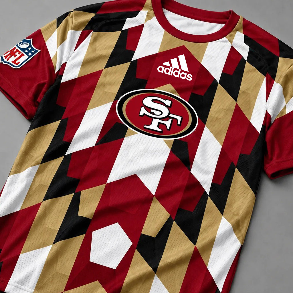 SF49 x NFL Premium Geometric Fan Performance T-Shirt