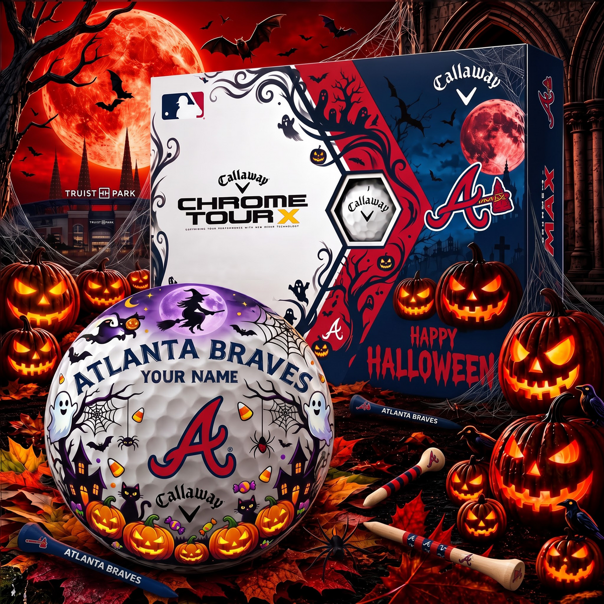 SIGNATURE MLB X AB EXCLUSIVE PERSONALIZED HALLOWEEN HORROR FAIRWAY V3 GOLF BALL COLLECTION