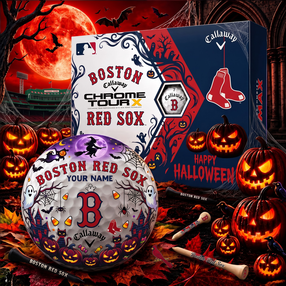 SIGNATURE MLB X BRS EXCLUSIVE PERSONALIZED HALLOWEEN HORROR FAIRWAY V3 GOLF BALL COLLECTION