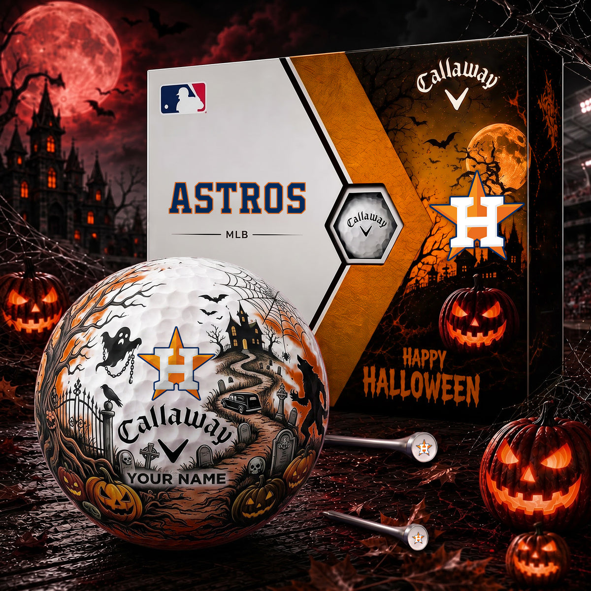 SIGNATURE MLB X HA EXCLUSIVE PERSONALIZED HALLOWEEN HAUNTED GOLF BALL – LIMITED EDITION