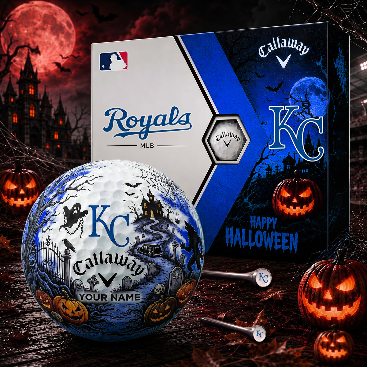 SIGNATURE MLB X KCR EXCLUSIVE PERSONALIZED HALLOWEEN HAUNTED GOLF BALL – LIMITED EDITION
