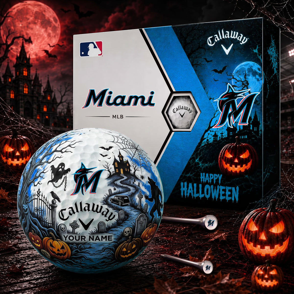 SIGNATURE MLB X MM EXCLUSIVE PERSONALIZED HALLOWEEN HAUNTED GOLF BALL – LIMITED EDITION