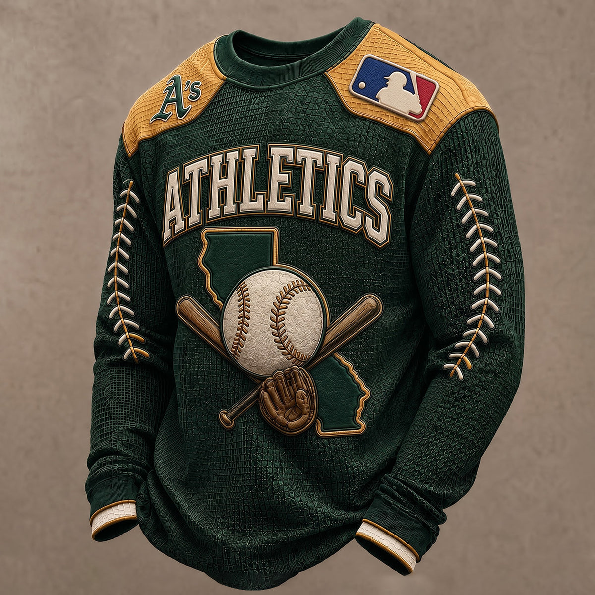 SIGNATURE MLB X OA EXCLUSIVE Heritage Waffle Long Sleeve Shirt Limited Edition