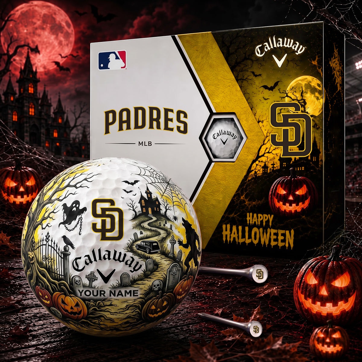 SIGNATURE MLB X SDP EXCLUSIVE PERSONALIZED HALLOWEEN HAUNTED GOLF BALL – LIMITED EDITION