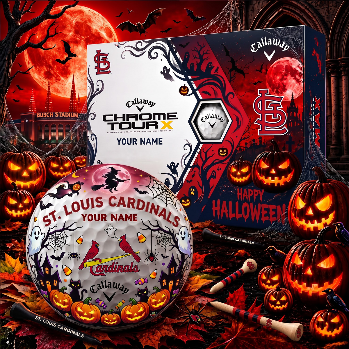 SIGNATURE MLB X SLC EXCLUSIVE PERSONALIZED HALLOWEEN HORROR FAIRWAY V3 GOLF BALL COLLECTION
