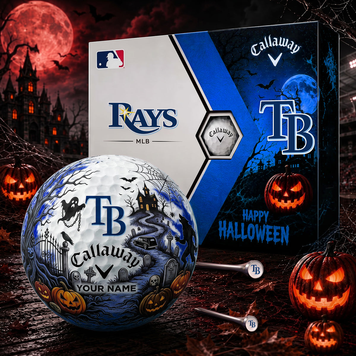 SIGNATURE MLB X TBR EXCLUSIVE PERSONALIZED HALLOWEEN HAUNTED GOLF BALL – LIMITED EDITION