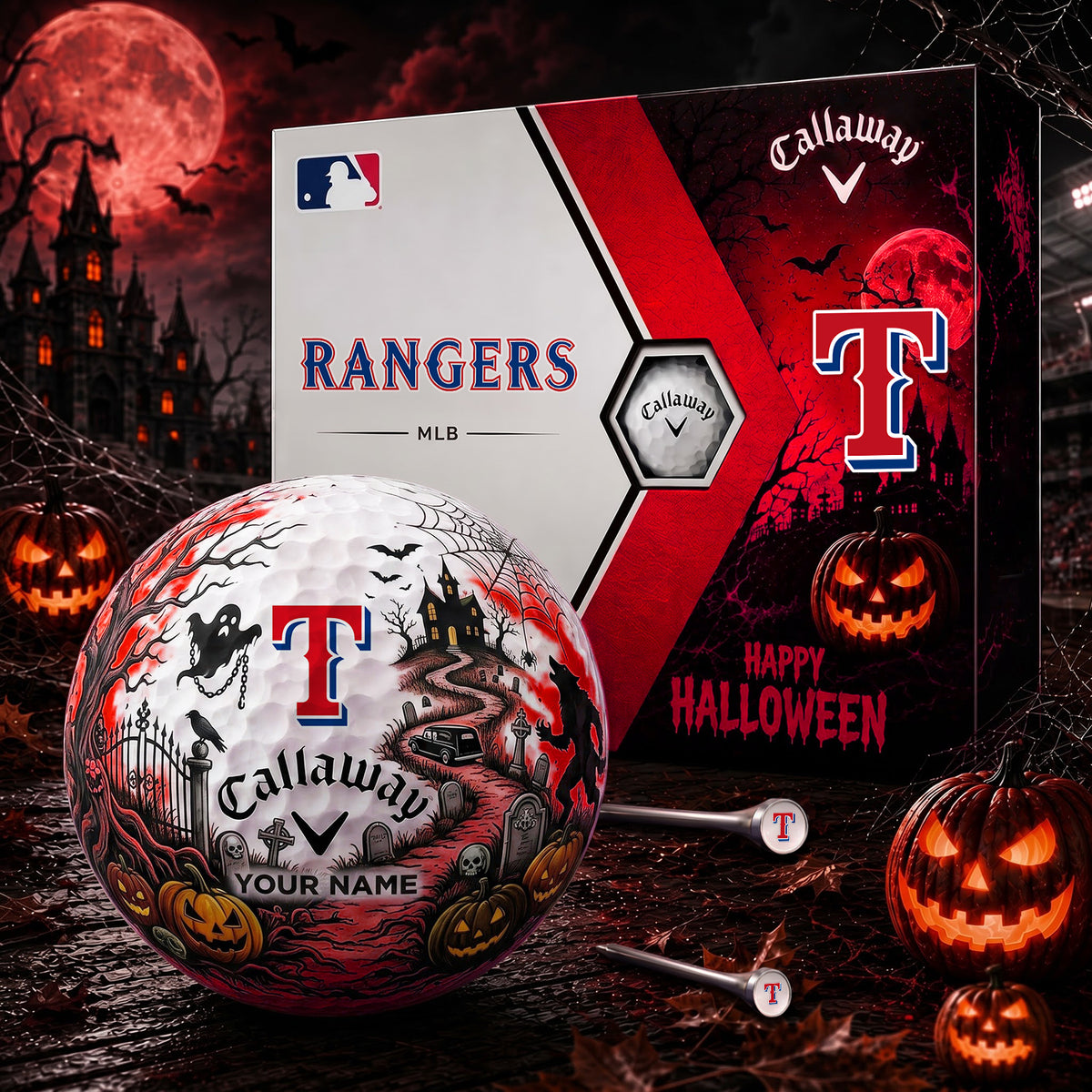 SIGNATURE MLB X TR EXCLUSIVE PERSONALIZED HALLOWEEN HAUNTED GOLF BALL – LIMITED EDITION