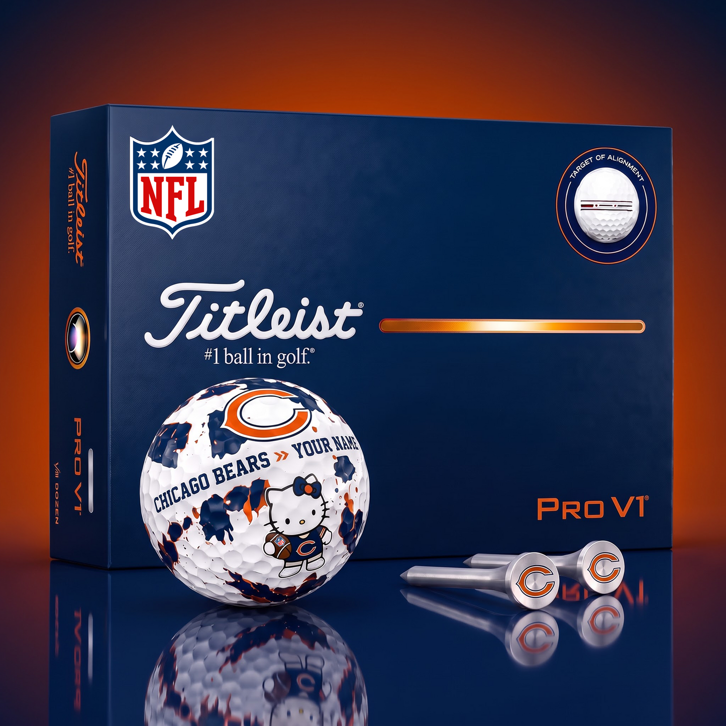SIGNATURE NFL X CB HELLO KITTY 50TH ANNIVERSARY ELITE GOLF BALL SET – LIMITED EDITION