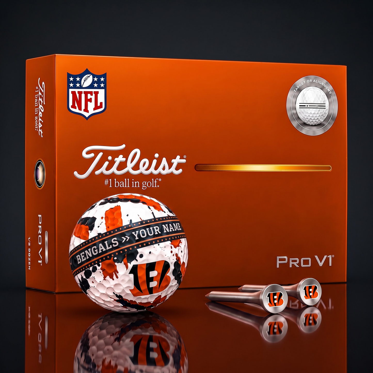SIGNATURE NFL X CIN DELUXE PERSONALIZED GOLF BALL SET LIMITED EDITION