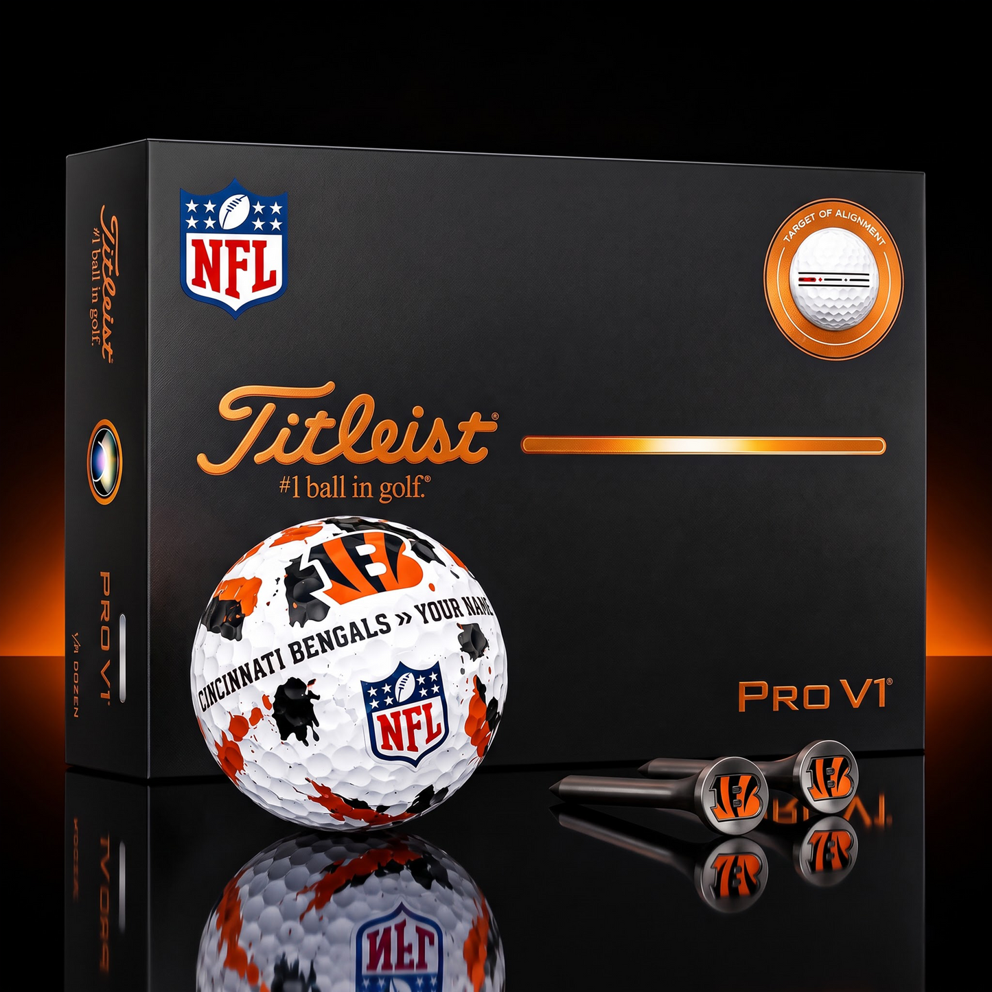 SIGNATURE NFL X CIN DELUXE PERSONALIZED GOLF BALL SET LIMITED EDITION V2