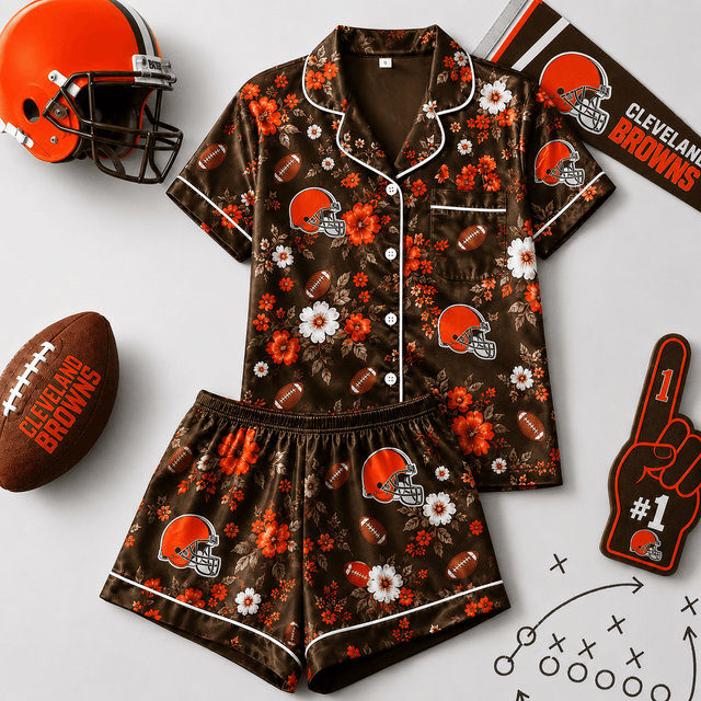 SIGNATURE NFL X CLE EXCLUSIVE Blooming Game Day Pajamas Set