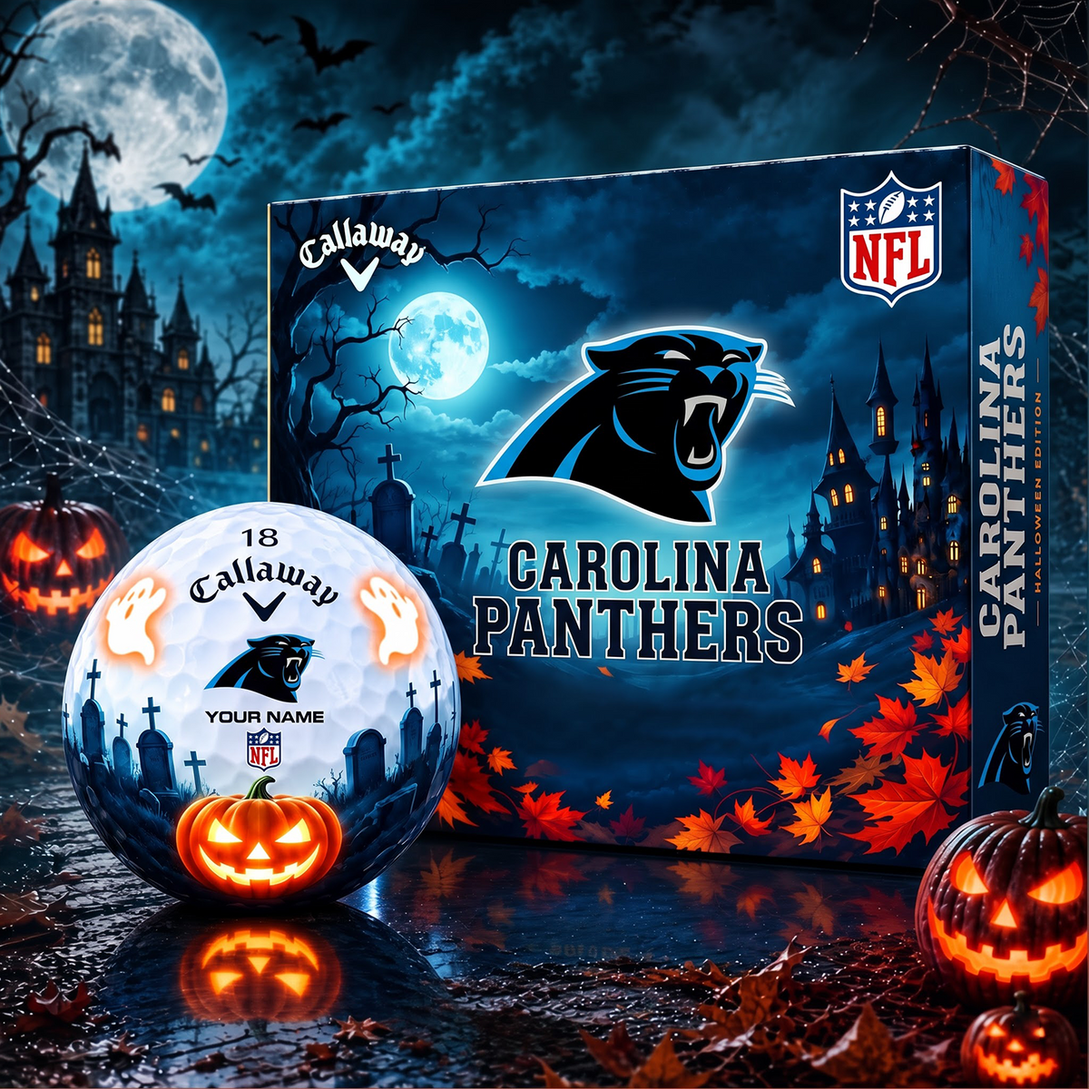 SIGNATURE NFL X CP DELUXE PERSONALIZED HALLOWEEN HORROR FAIRWAY SERIES V3 GOLF BALL COLLECTION