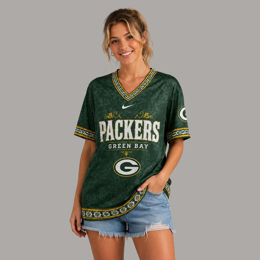 SIGNATURE NFL X GB EXCLUSIVE WOMEN CLASSIC FLORAL SATIN SHIRT LIMITED EDITION