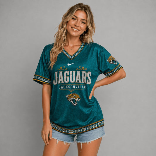 SIGNATURE NFL X JAC EXCLUSIVE WOMEN CLASSIC FLORAL SATIN SHIRT LIMITED EDITION