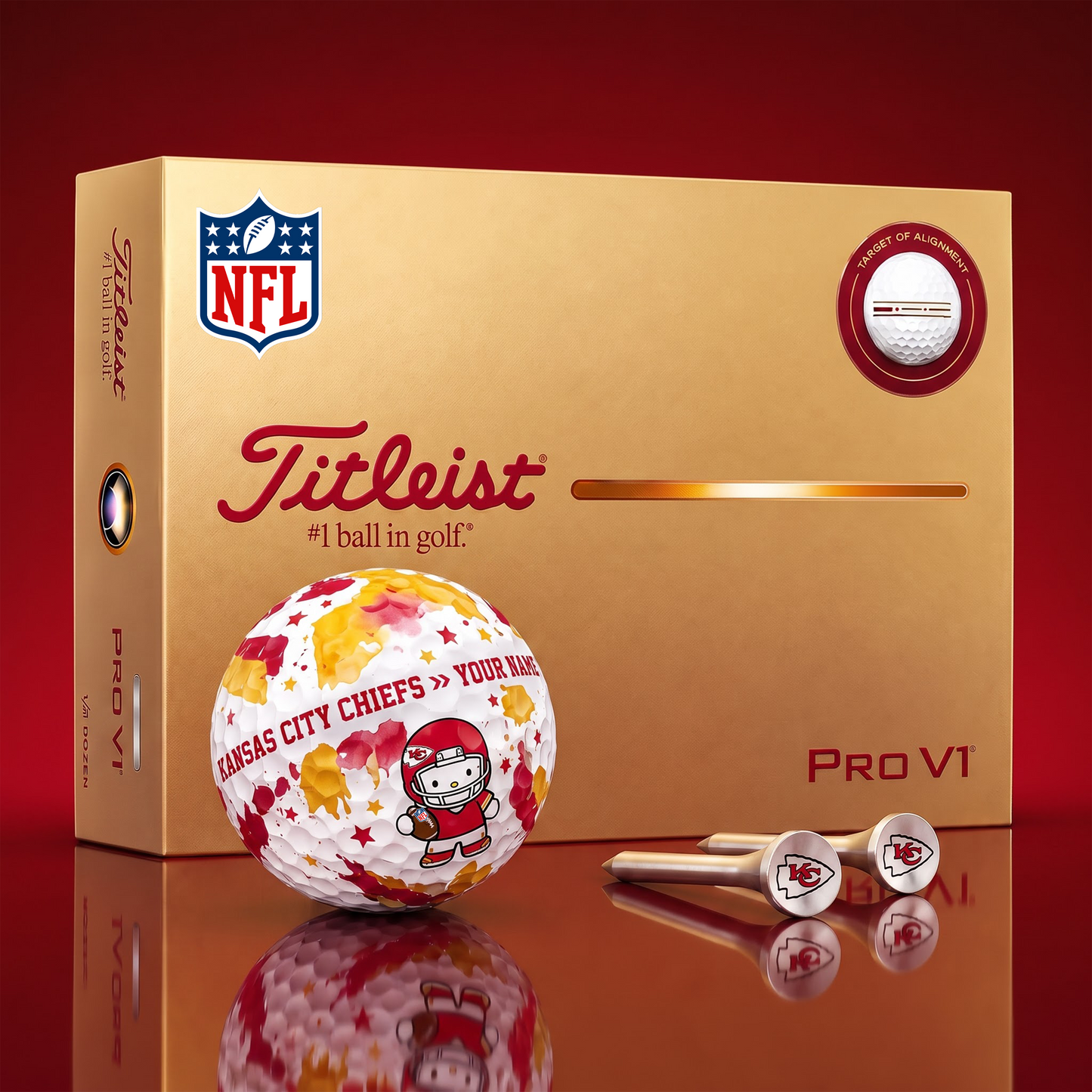 SIGNATURE NFL X KCC HELLO KITTY 50TH ANNIVERSARY ELITE GOLF BALL SET – LIMITED EDITION