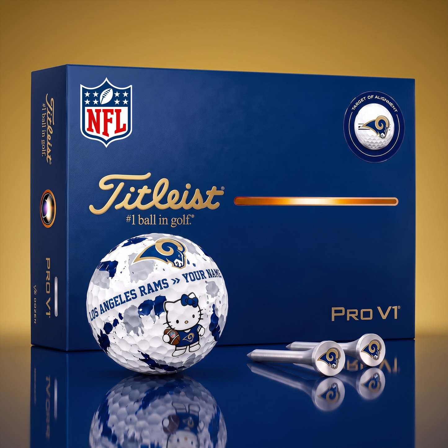 SIGNATURE NFL X LAR HELLO KITTY 50TH ANNIVERSARY ELITE GOLF BALL SET – LIMITED EDITION