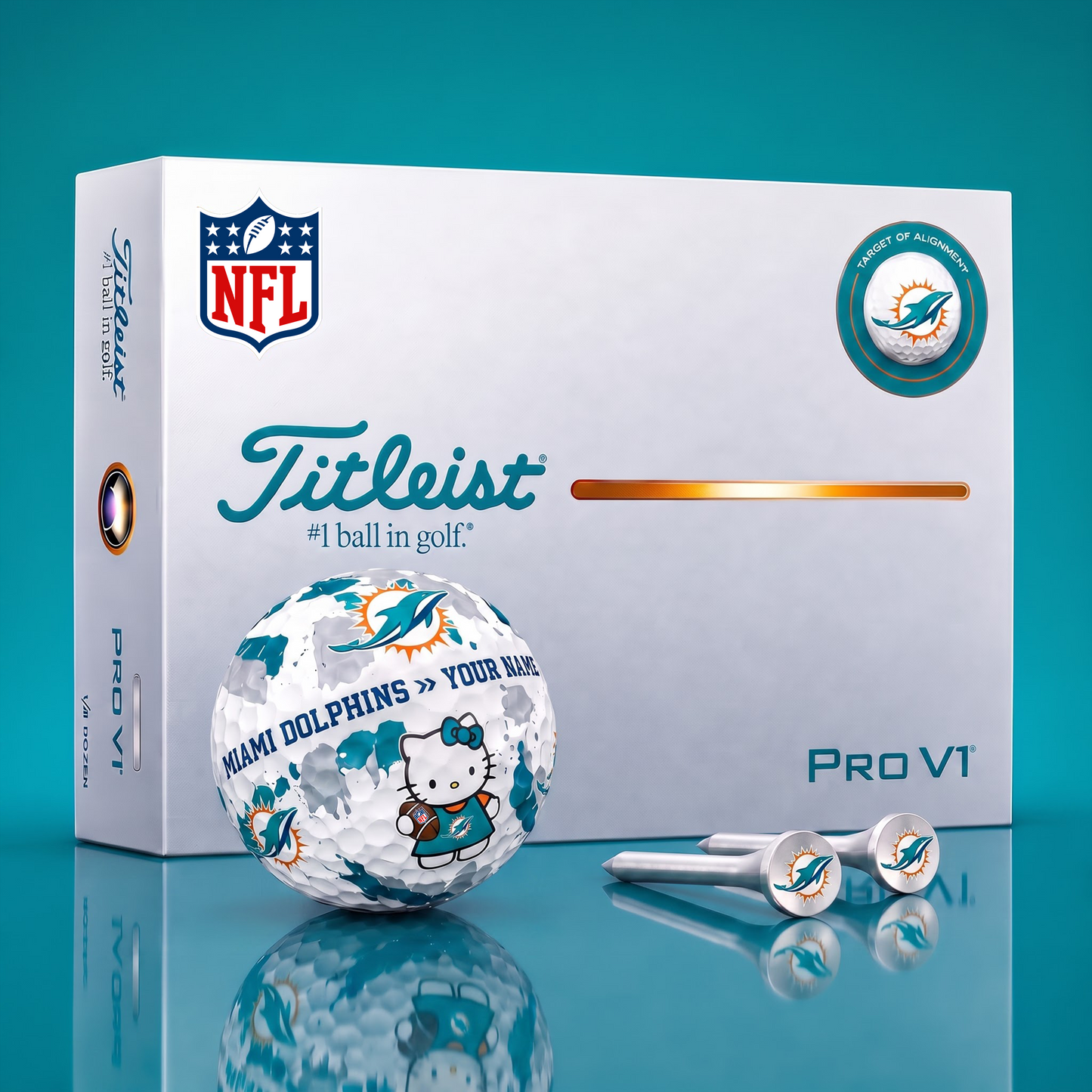 SIGNATURE NFL X MD HELLO KITTY 50TH ANNIVERSARY ELITE GOLF BALL SET – LIMITED EDITION