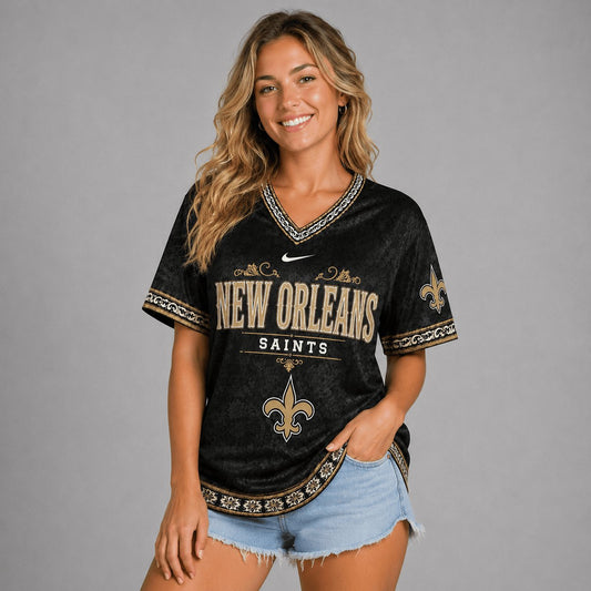 SIGNATURE NFL X NO EXCLUSIVE WOMEN CLASSIC FLORAL SATIN SHIRT LIMITED EDITION