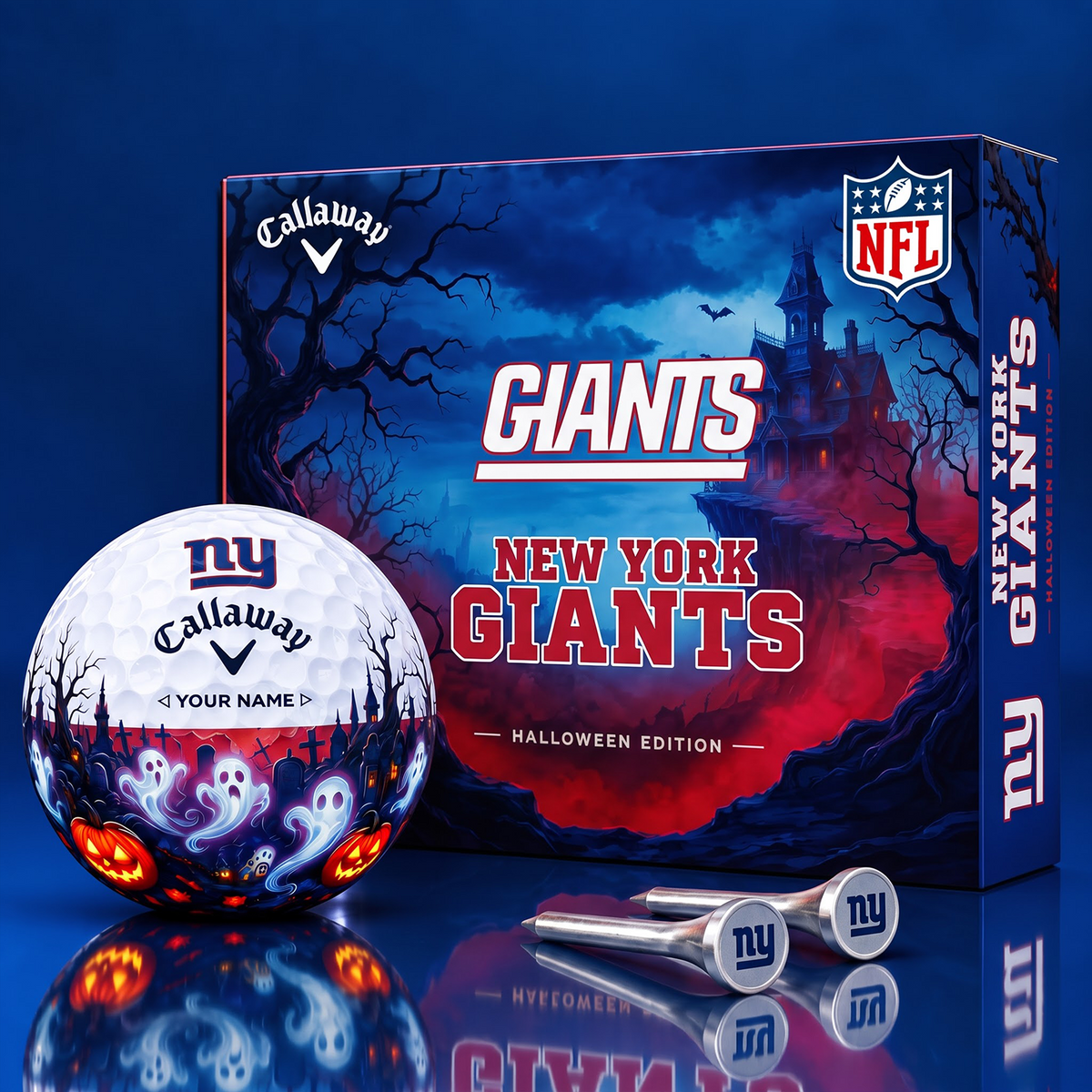 SIGNATURE NFL X NYG DELUXE PERSONALIZED HALLOWEEN HORROR FAIRWAY V6 GOLF BALL COLLECTION