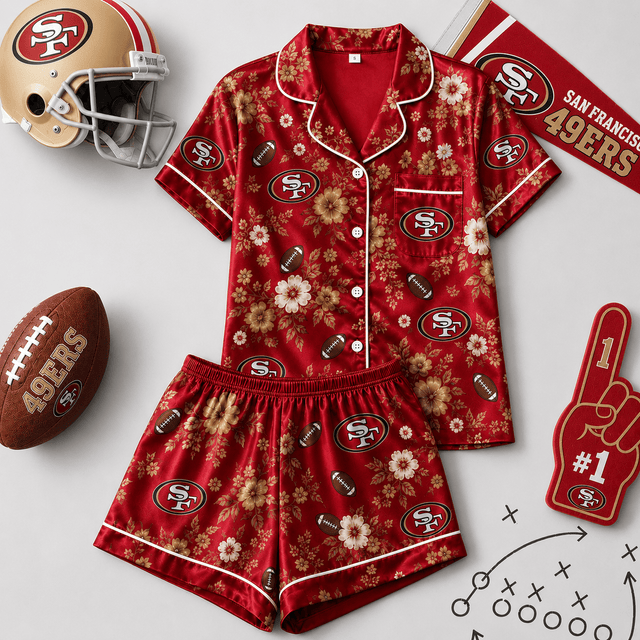 SIGNATURE NFL X SF EXCLUSIVE Blooming Game Day Pajamas Set